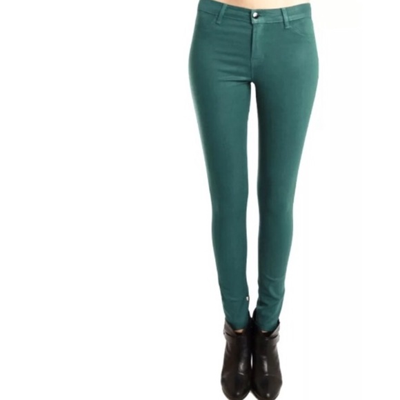 $268 J Brand Green Coated Jeans sz 25 - Picture 3 of 7